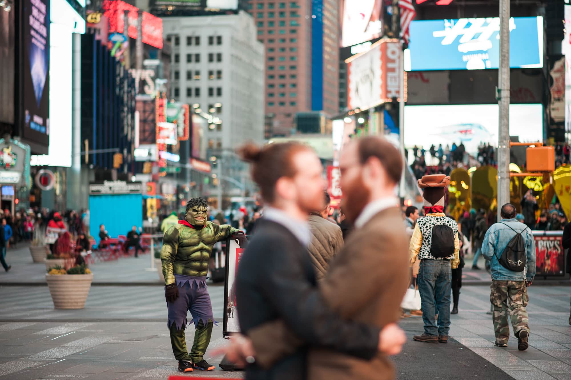 Time Square, Couples Shoot, NYC