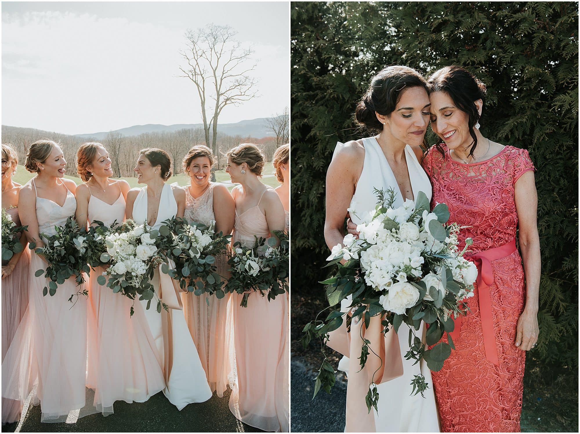 Bride in Marchesa gown with Bridesmaids, The Garrison