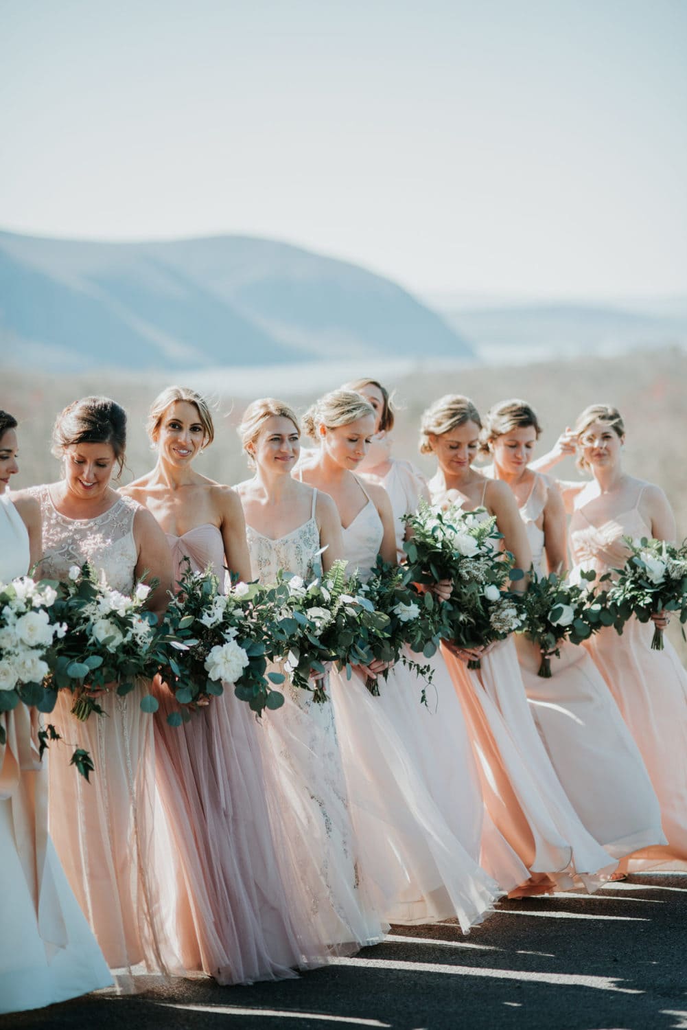Bridesmaids at The Garrison, Overlooking The Hudson River